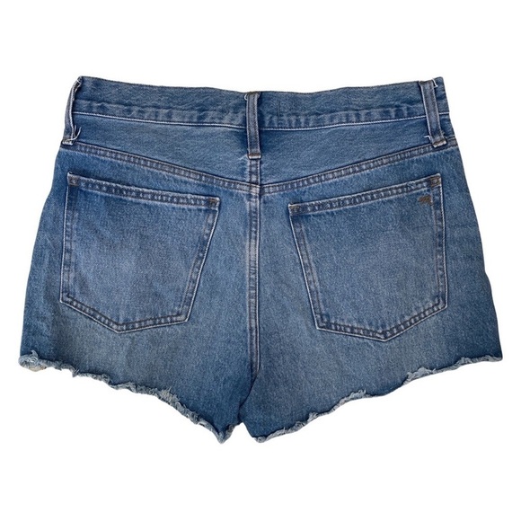 Madewell Mid-Rise Button Fly Relaxed Denim Jean Shorts Homecrest Wash Size 26 - Picture 7 of 14